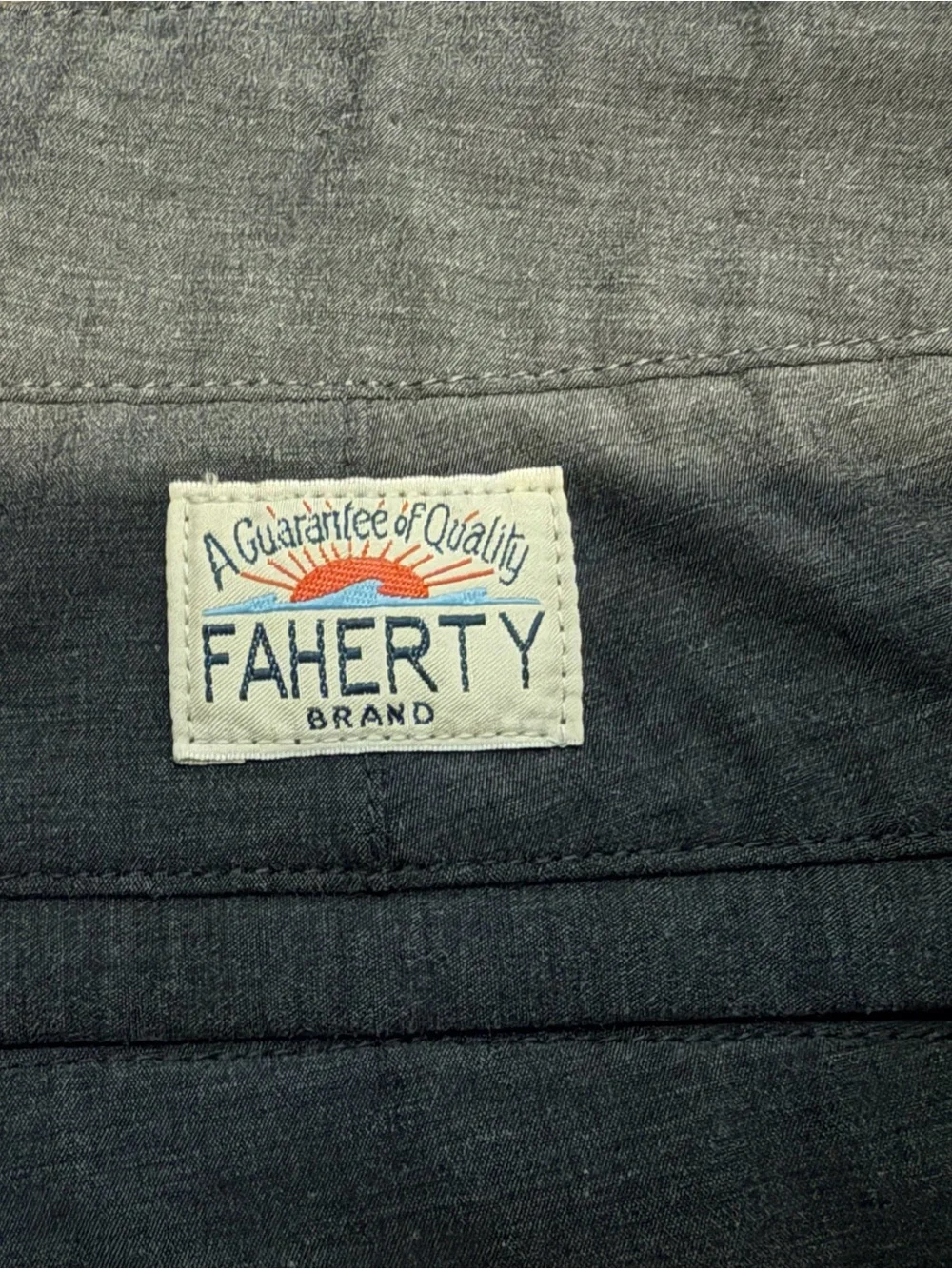 Faherty All Day Shorts Men’s 34 5” Inseam Steel Blue Gray Stretch